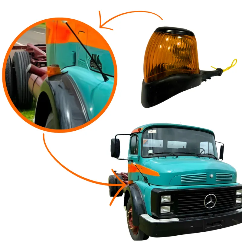 Lanterna Paralama Dianteiro M.Benz 1113 Ate Ano 1988