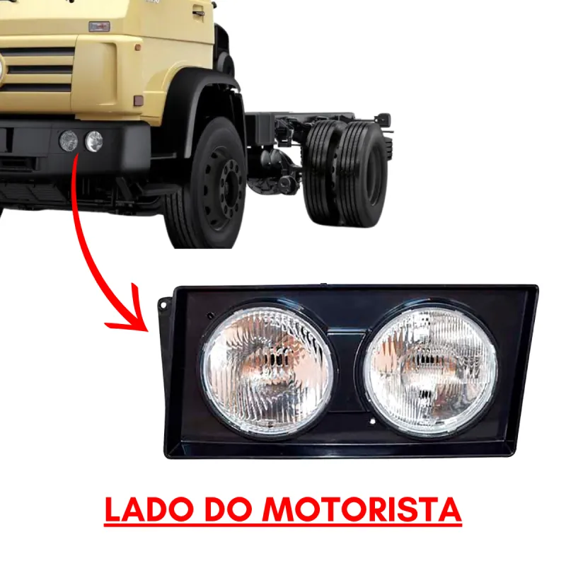 Farol Esquerdo Preto Worker 24-220 Apos 2000