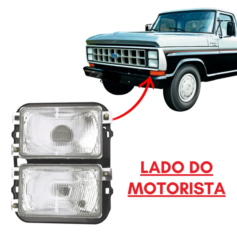 Farol Duplo Esquerdo F1000 F4000 1985 A 1991