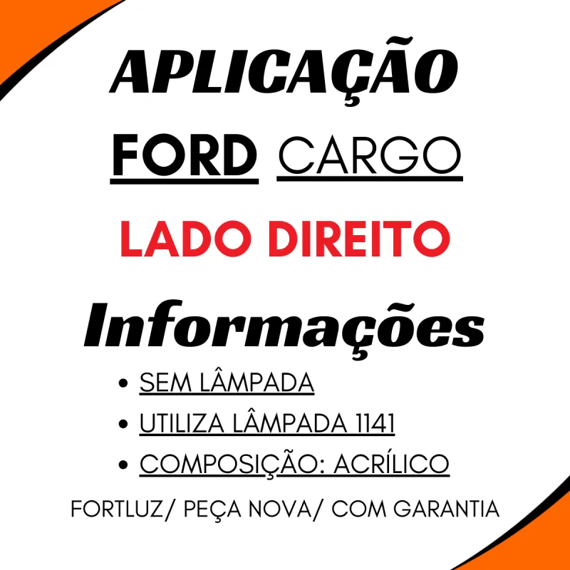 Lanterna Dianteira Direita Ford Cargo 1986 A 2000