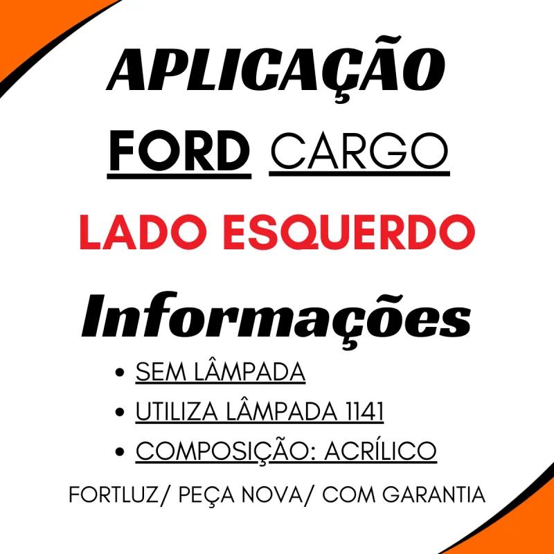 Lanterna Dianteira Esquerda Ford Cargo 1989 A 2000