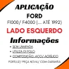 Lanterna Dianteira Esquerda Ford F1000 F4000