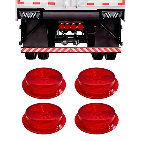 Lente Lanterna Foguinho Bojuda Vermelha