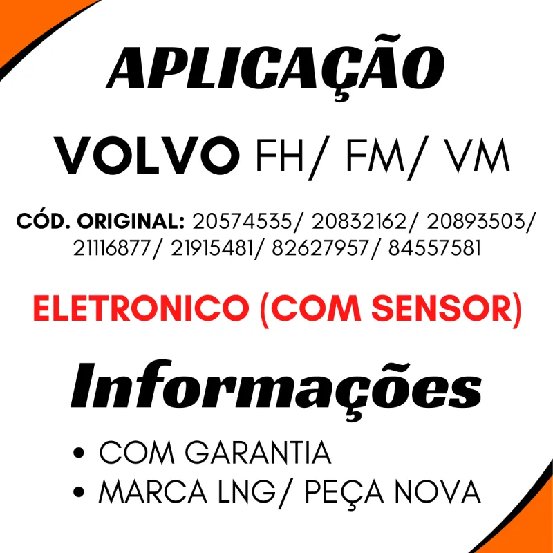 Pedal Acelerador Eletronico (Com Sensor) Volvo