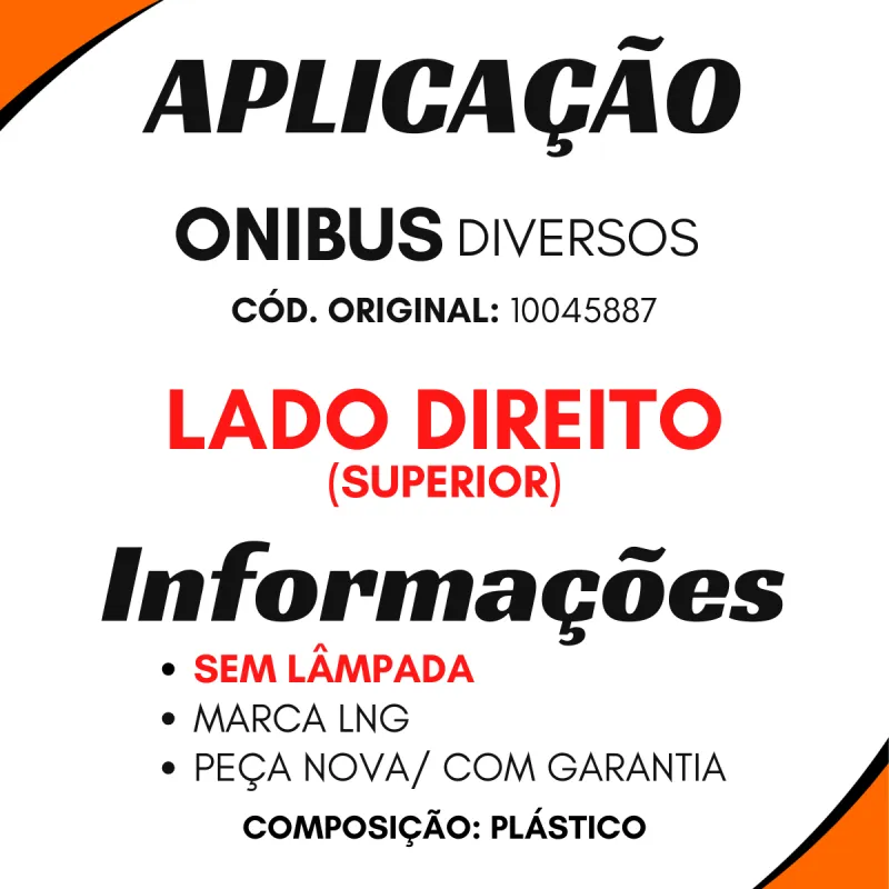 Lanterna Traseira Superior Direito