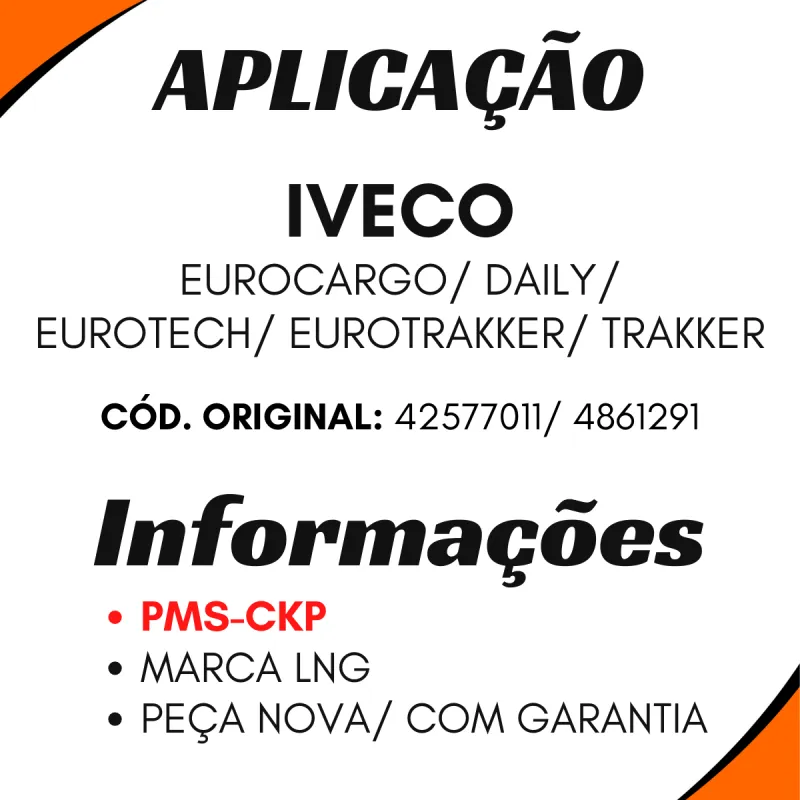 Sensor Rotação Câmbio Eurotrakker/ Eurocargo/ Daily/ Trakker