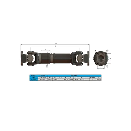 Cardan Completo Entre Eixo Reforcado Fh/ Vm/ Constellation/  Advantec