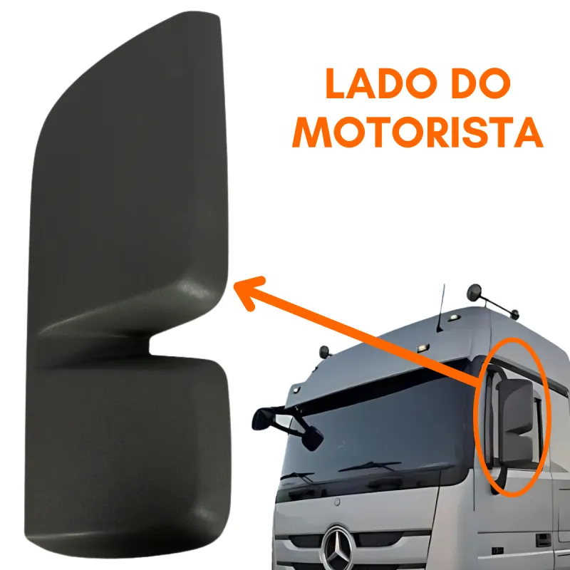 Capa Espleho Retrovisor Esquerdo Actros Cinza