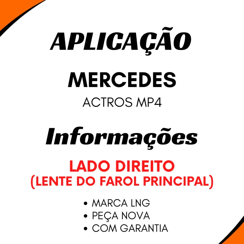 Lente Farol Direita Actros Mp4