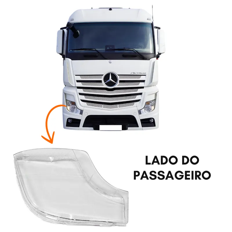 Lente Farol Direita Actros Mp4