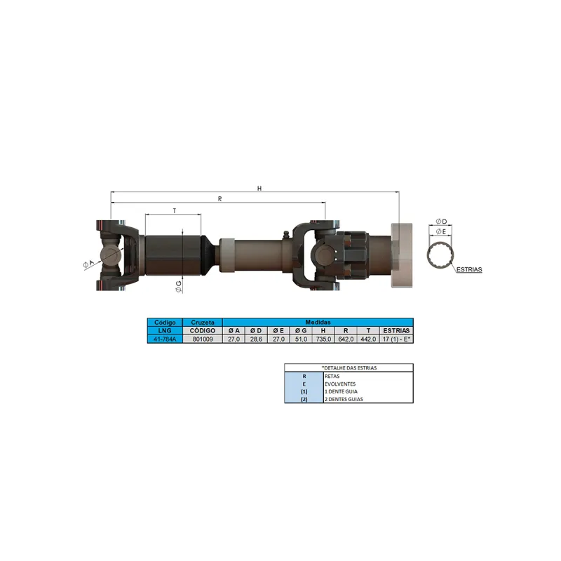 Cardan Completo Diant. S10/ Blaser 4x4 1997 A 2012