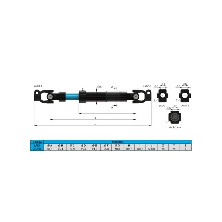 Coluna De Direção (Completa) Mbb Of1721/ Of1722/ Of1724/ O.500