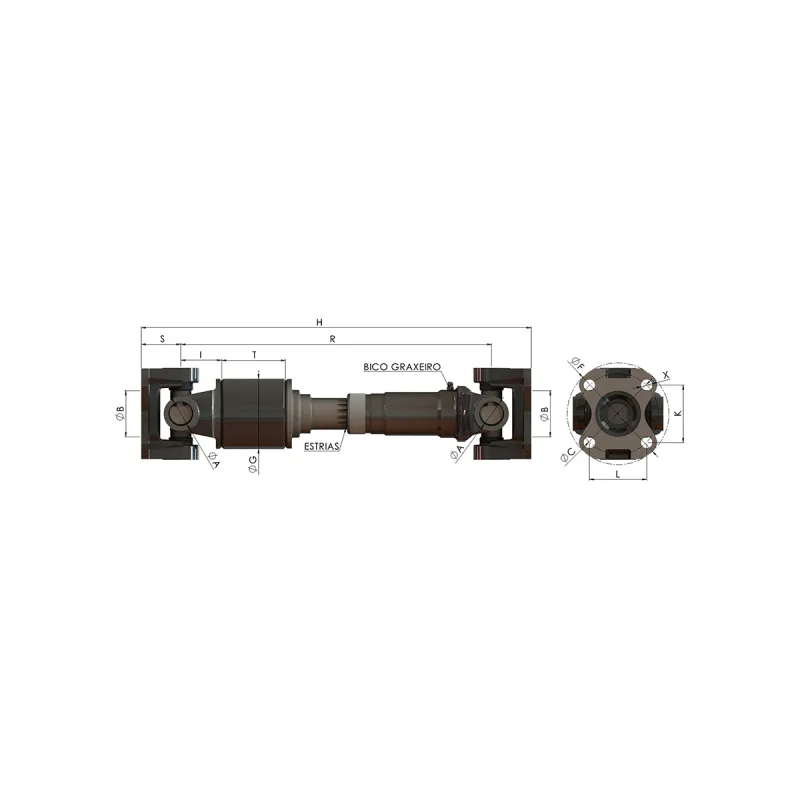 Cardan Completo Diant. Frontier Sl 4x4 Diesel Automática (2008...)