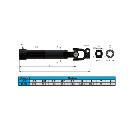 Coluna De Direção (Parcial) Ford Bfox-3a322-Aa Meia Coluna
