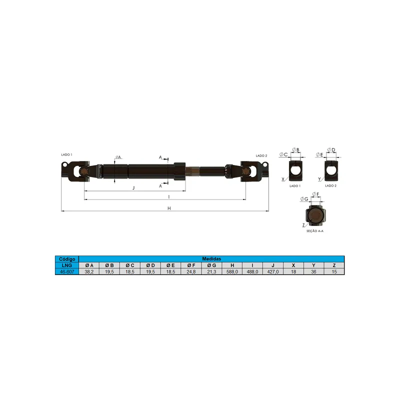 Coluna De Direção (Completa) Ford Novo Cargo Ac45-3c529-Ag/