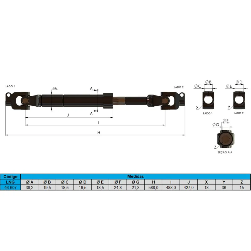 Coluna De Direção (Completa) Ford Novo Cargo Ac45-3c529-Ag/