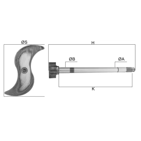 Eixo Expansores S Freio Ar Esq. Tras. Vw 2r0609457b/ Ford 2r0609457b