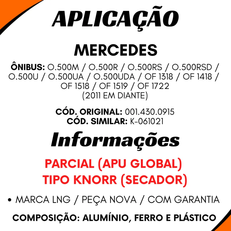 Válvula Apu Mercedes O.500m- O.500r- O500rs- O500rsd..
