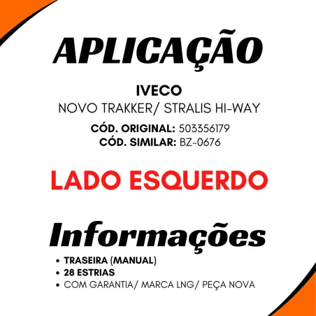 Catraca Freio Tras. Esq. (28 Estrias) Iveco Stralis/ Trakker 6x4