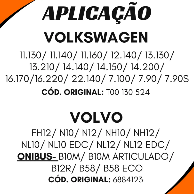 Válvula Acionamento Mbb 345.434.7001 Volvo 6884123 Vw T00 130 524