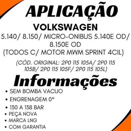 Bomba Hidráulica Vw 5.140/ 8.150 Mwm Sprint 4 Cil
