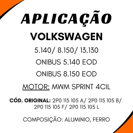 Bomba Hidráulica Vw 5.140/ 8.150 Mwm Sprint 4 Cil