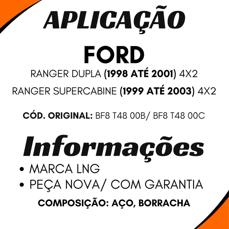 Suporte Cardan Ford Ranger Dupla 98a01 Ranger Supercabine 99a03