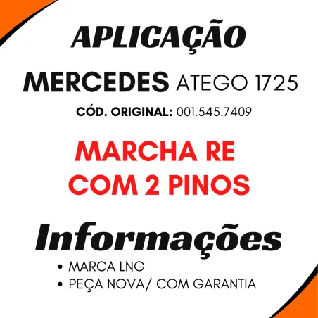 Interruptor Luz Re Mbb 1620/ 1621/ 1720/ 1938/ Atego 1725 2 Pinos