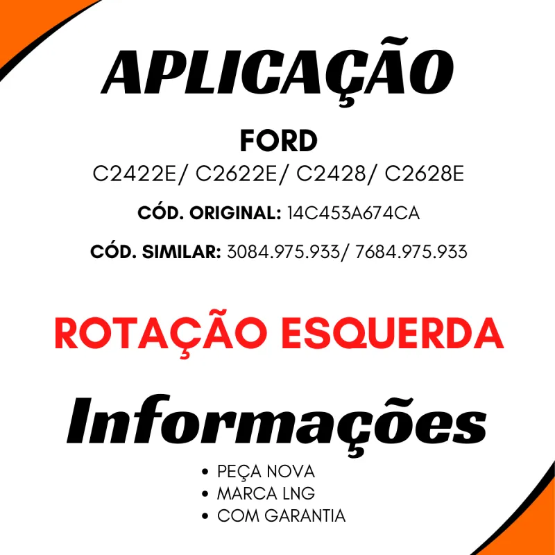 Bomba Hidráulica Ford Cargo C2422e/ C2428/ C2622e/ C2628e