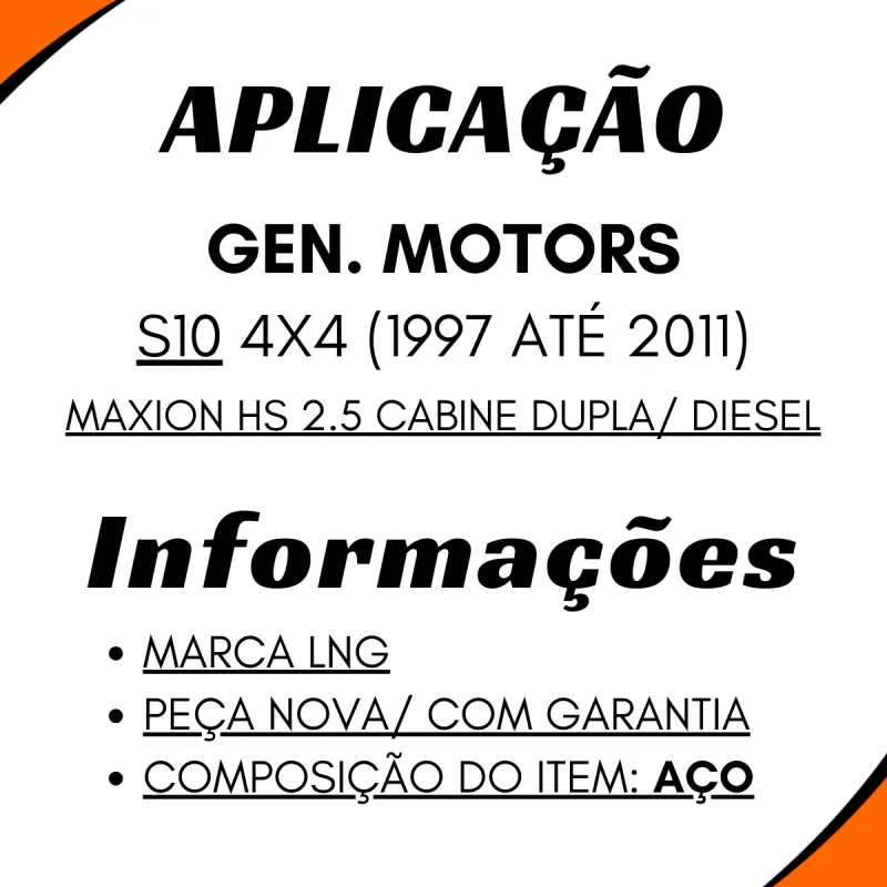 Cardan Completo (Traseiro) Gen. Motors  S10  - 1525mm