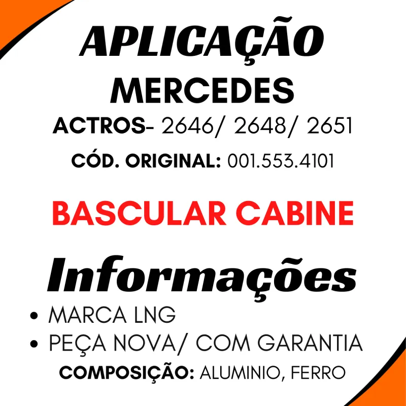 Bomba Hidráulica Cabine Mercedes Actros 2646/ 2648/ 2651