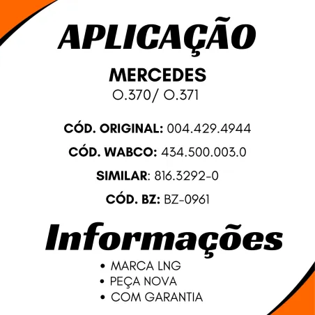 Válvula Duas Vias Mercedes O.370/ O.371
