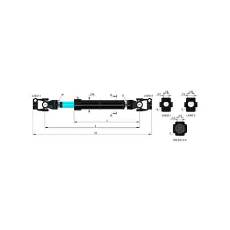 Coluna Direção Completa 1116mm Mercedes 1318 1632 1634 1938...