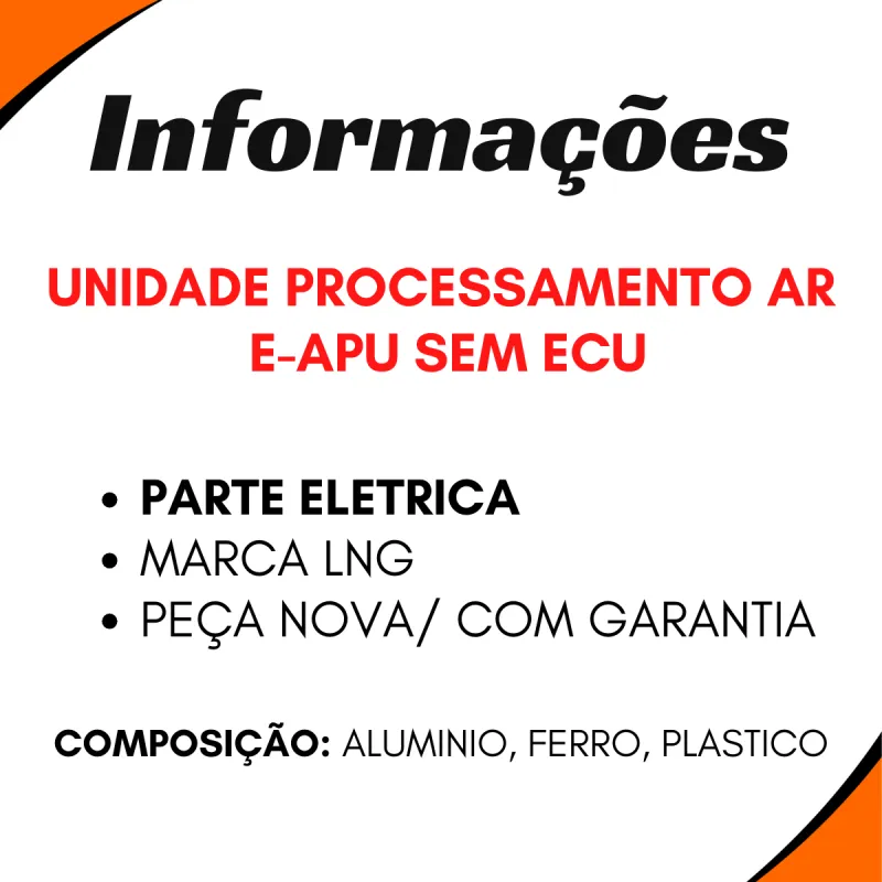 Unidade Processamento Ar E-Apu Sem Ecu