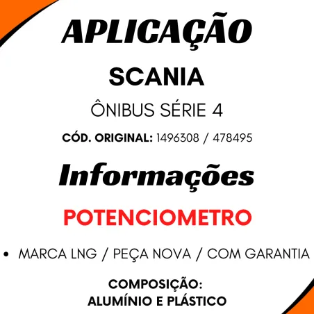 Sensor Pedal Acelerador Série 4 Ônibus