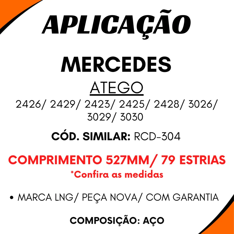 Coluna Direção (Completa) Para Caminhão - Atego 2423/2425/2426