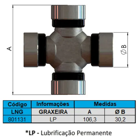 Cruzeta Cz-292 Volkswagen 5140/ 9150/ 5140eod/ 8150eo