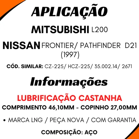 Cruzeta Mitsubishi L200 Antiga