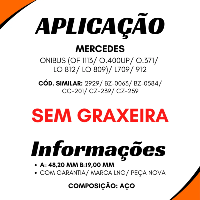 Cruzeta Direção Cz-239 Mercedes L709/ 912/ Of809/ 812/ O371