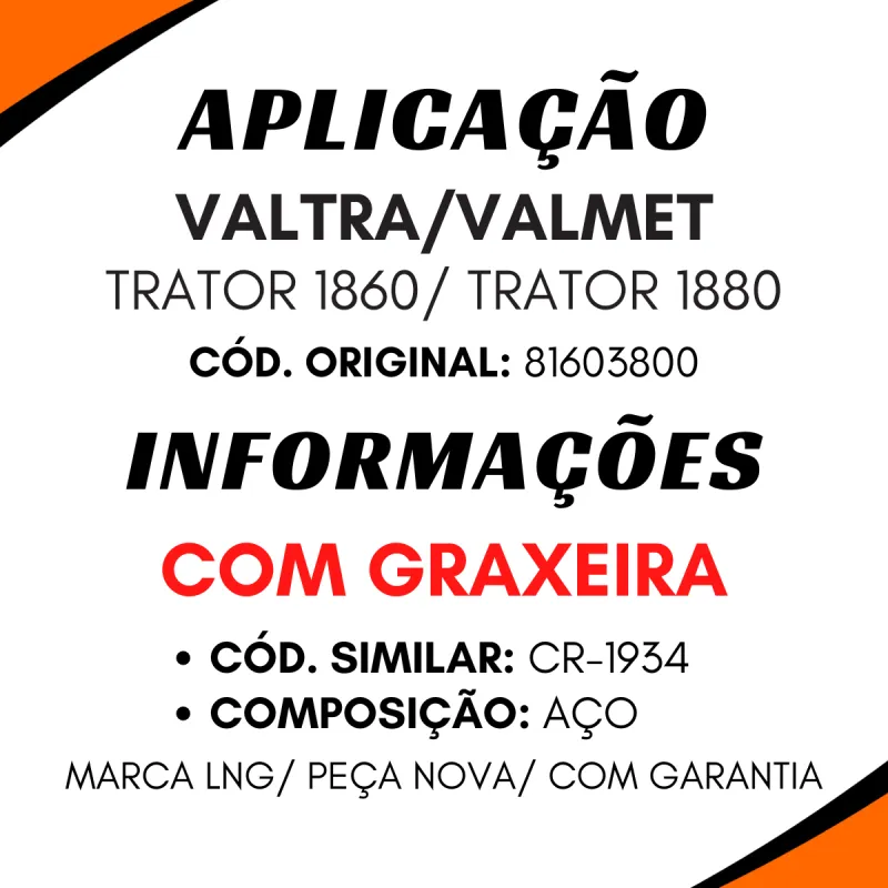 Cruzeta Cz-184 Valtra/Valmet Trator 1860/ 1880 Eixo Apl Imp.