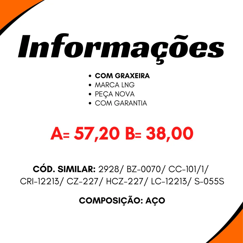 Cruzeta Cz-227 Valtra/Valmet Trator 118/128/148 (4x4)