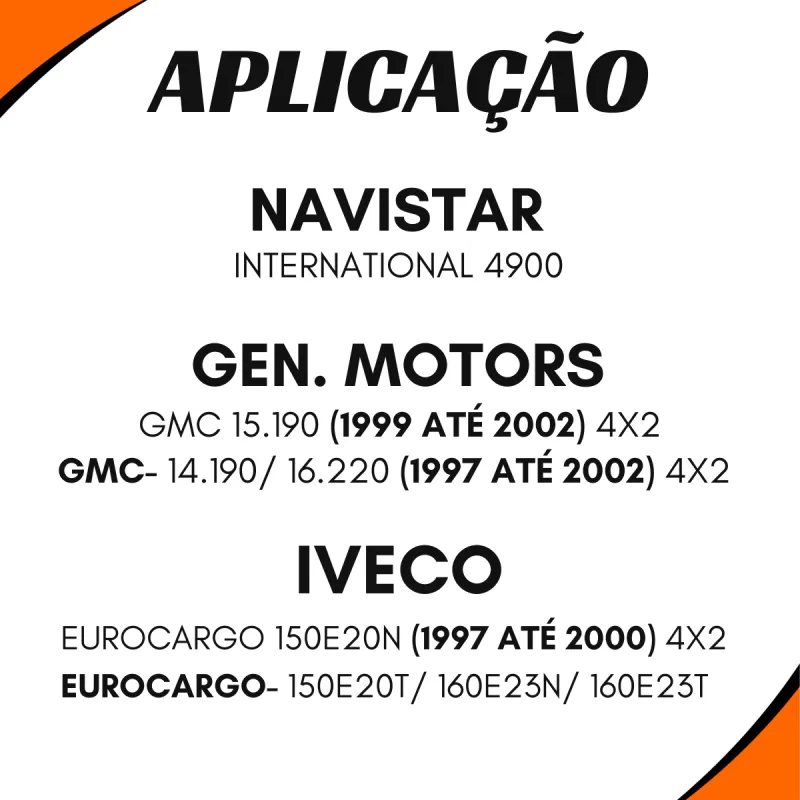 Ponteira Cardan Tras. Mbb/ Vw/ Iveco/ Ford/ Navistar 16 Estrias Tubo