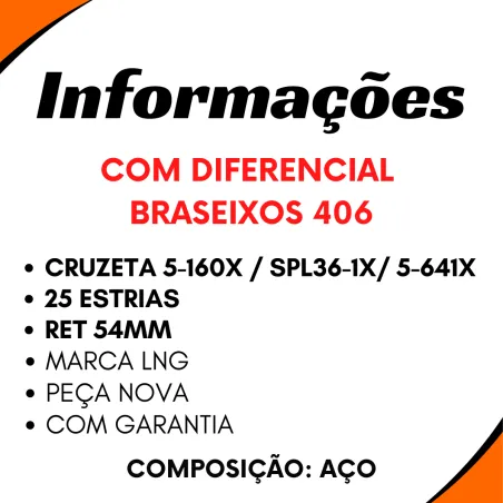 Terminal Diferencial Aço 25 Est. Ford F1000 4x2/ 4x4 (96/98)