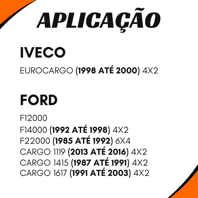 Ponteira Cardan Tras. Ford/ Gm/ Iveco/ Mbb/ Vw 16 Estrias (Encaixe