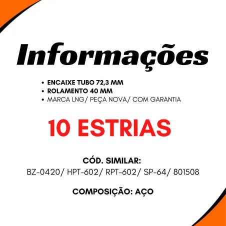 Ponteira Cardan (C/Rosca) Agrale 1800ma/ 6000d/ 7000d/ Mbb 709/L710