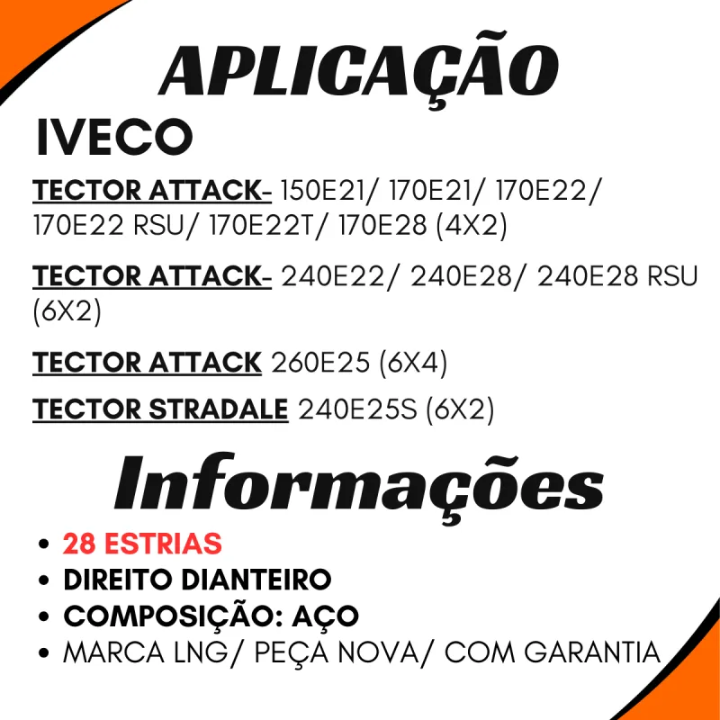 Eixo Expansores S Freio Ar  Dir. Iveco 503106143/ Vw 2tb607048/ Ford