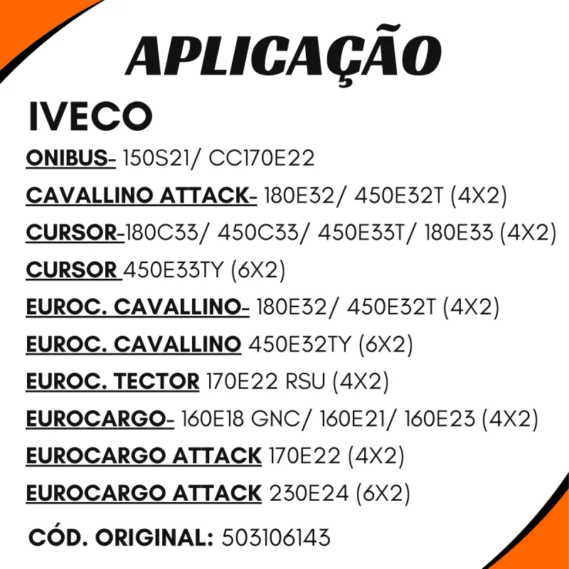 Eixo Expansores S Freio Ar  Dir. Iveco 503106143/ Vw 2tb607048/ Ford