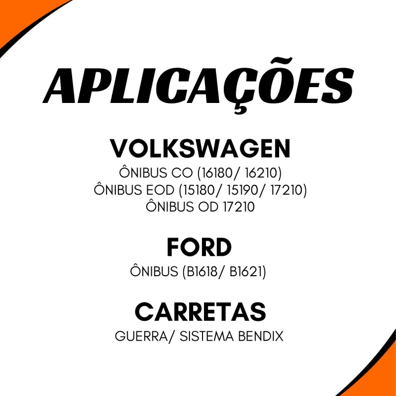Kit 5 Roletes Sapata Freio Ar Vw Ônibus/ Ford 2rp607037/ Carretas