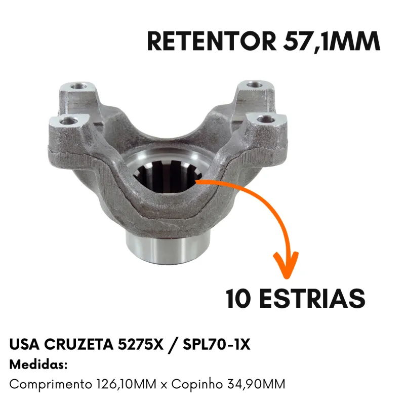 Terminal Câmbio Aço 10 Estrias Vw 2rh311963 Gm 93292558