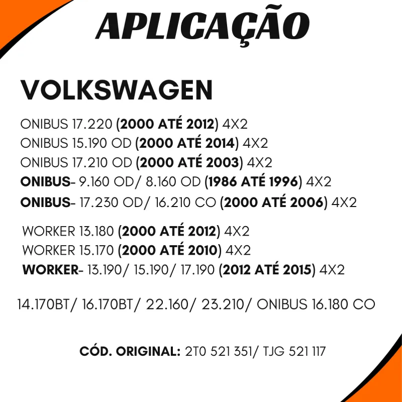 Suporte Cardan C/ Bico Volvo 6885175/ Vw 2t0521351/ Agrale